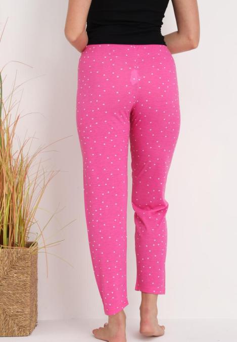 Pantaloni de Pijama Dama ,Culoare Roz cu Alb ,Engros